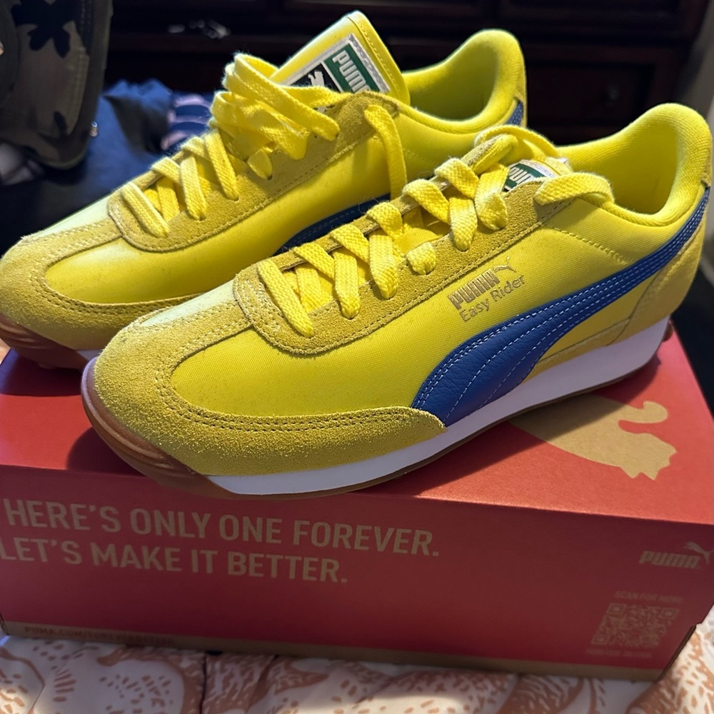 Puma Easy Rider Yellow and Blue Shoes